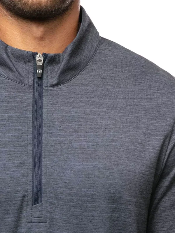 Men Travis Mathew Jumpers< Havasu 2.0 1/4-Zip - Vintage Indigo/Black