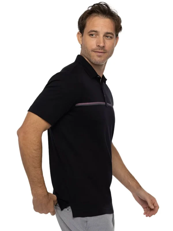 Men Travis Mathew Shirts< High Surf Polo - Black