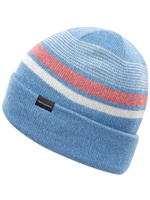 Travis Mathew Beanies & Mitts< Hurricane Beanie - Heather Mid Blue