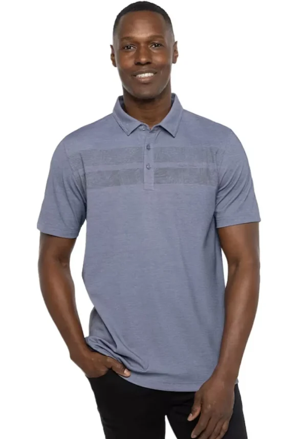 Men Travis Mathew Shirts< One To Remember Polo - Heather Peacoat