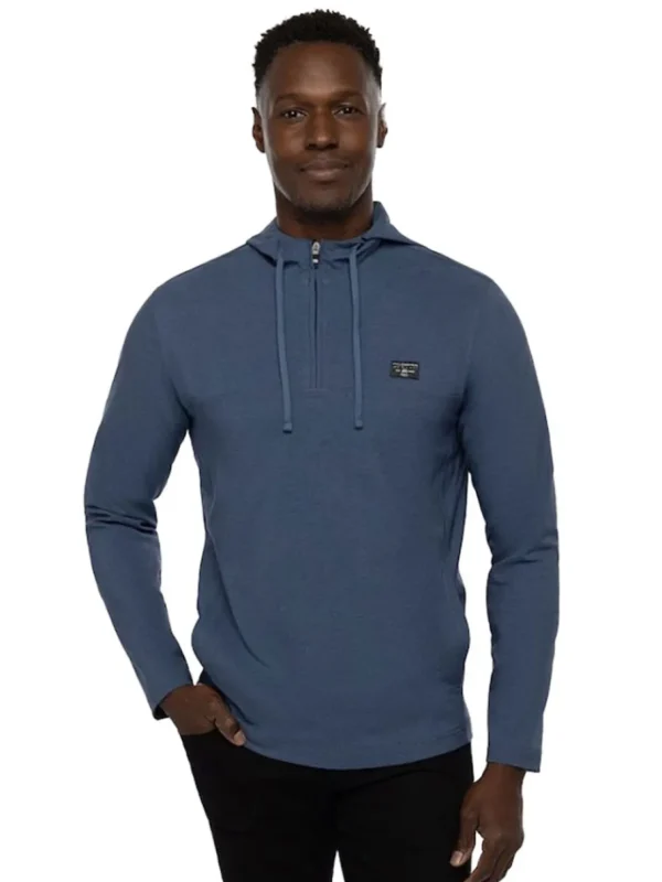 Men Travis Mathew Jumpers< Sip And Savor Hoodie - Heather Peacoat