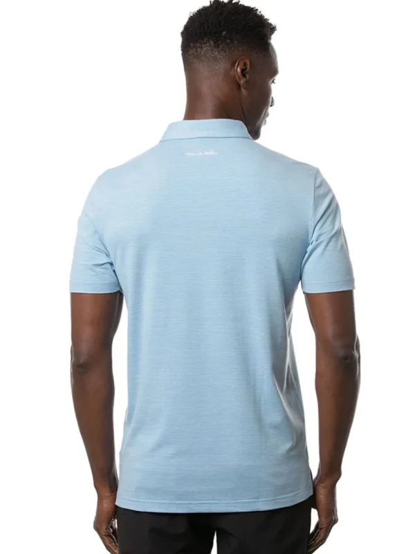 Men Travis Mathew Shirts< The Heater Polo - Heather Heritage Blue