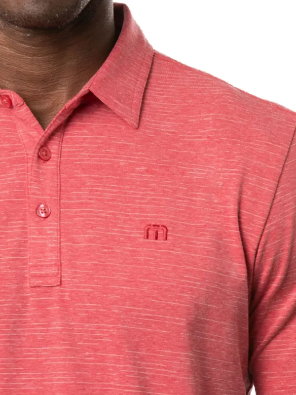 Men Travis Mathew Shirts< The Heater Polo - Heather Scooter