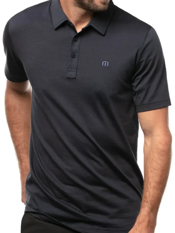 Men Travis Mathew Shirts< The Zinna Polo - Vintage Indigo