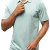 Men Travis Mathew Shirts< The Zinna Polo - Heather Beryl Green