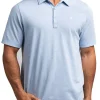 Men Travis Mathew Shirts< The Zinna Polo - Heather Light Blue