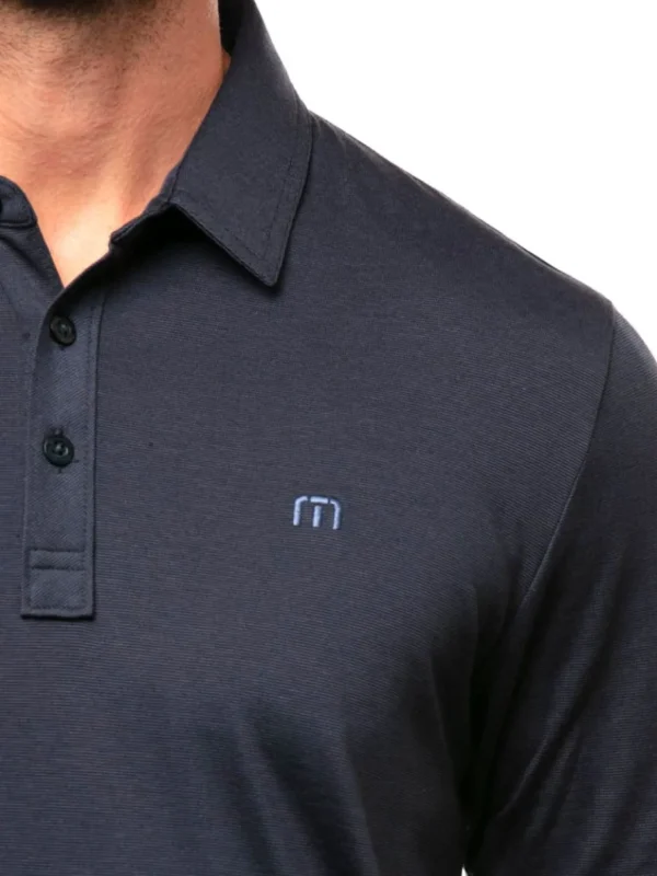 Men Travis Mathew Shirts< The Zinna Polo - Vintage Indigo