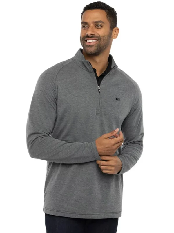 Men Travis Mathew Jumpers< Upgraded 1/4-Zip - Dark Grey