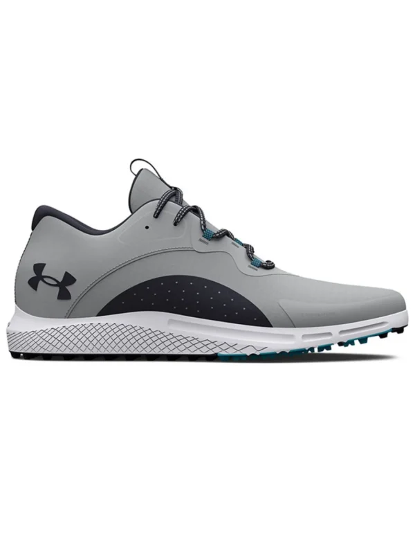 Men Under Armour Mens Golf Shoes< Charged Draw 2 Spikeless Golf Shoes - Mod Grey/Midnight