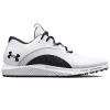 Men Under Armour Mens Golf Shoes< Charged Draw 2 Spikeless Golf Shoes - White/Black