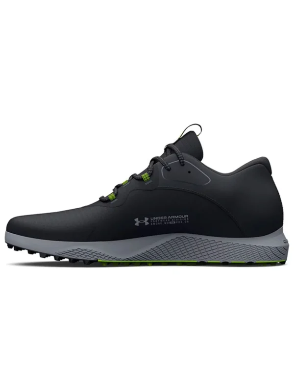 Men Under Armour Mens Golf Shoes< Charged Draw 2 Spikeless Golf Shoes - Black/Steel