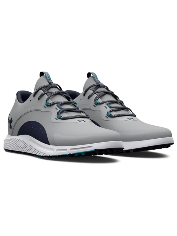 Men Under Armour Mens Golf Shoes< Charged Draw 2 Spikeless Golf Shoes - Mod Grey/Midnight