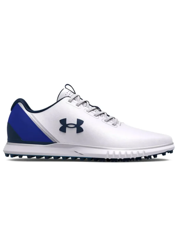 Men Under Armour Mens Golf Shoes< Charged Medal Spikeless Wide (E) Golf Shoes - White/Academy