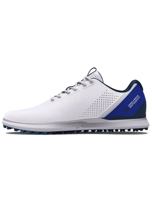 Men Under Armour Mens Golf Shoes< Charged Medal Spikeless Wide (E) Golf Shoes - White/Academy