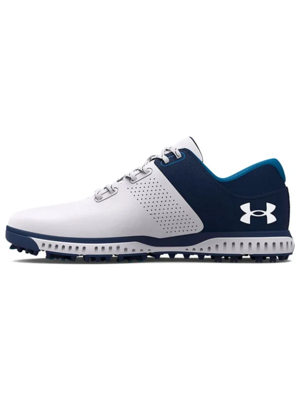 Men Under Armour Mens Golf Shoes< Charged Medal Rst Wide (E) Golf Shoes - White/Academy