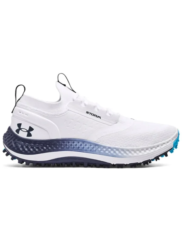 Men Under Armour Mens Golf Shoes< Charged Phantom Spikeless Golf Shoes - White/Black