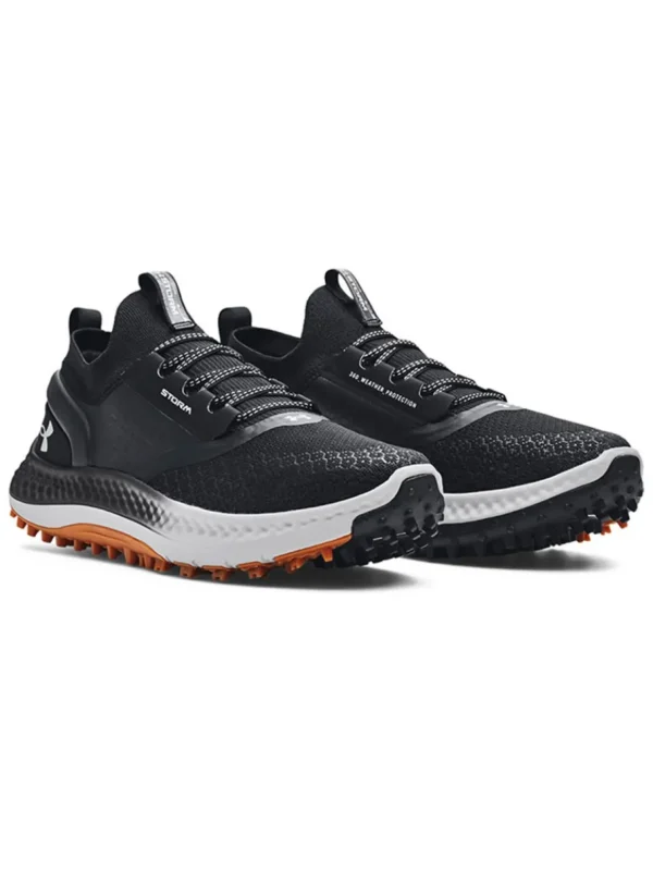 Men Under Armour Mens Golf Shoes< Charged Phantom Spikeless Golf Shoes - Black/Steel