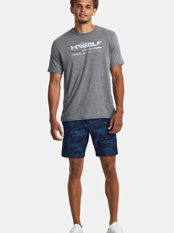 Men Under Armour Shirts< Golf Swing Bar Ss Tee - Downpour Grey/Gravel