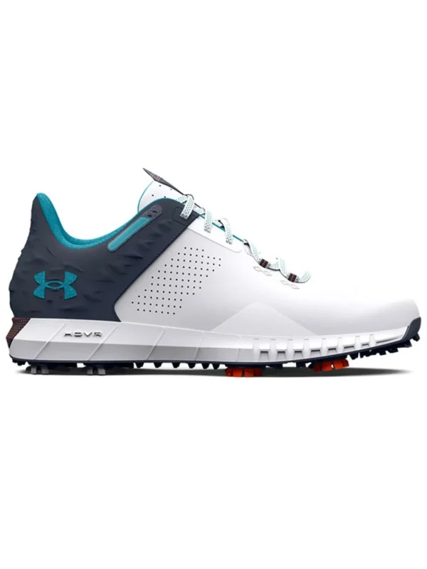 Men Under Armour Mens Golf Shoes< Hovr Drive 2 Wide (E) Golf Shoes - White/Grey/Blue Surf