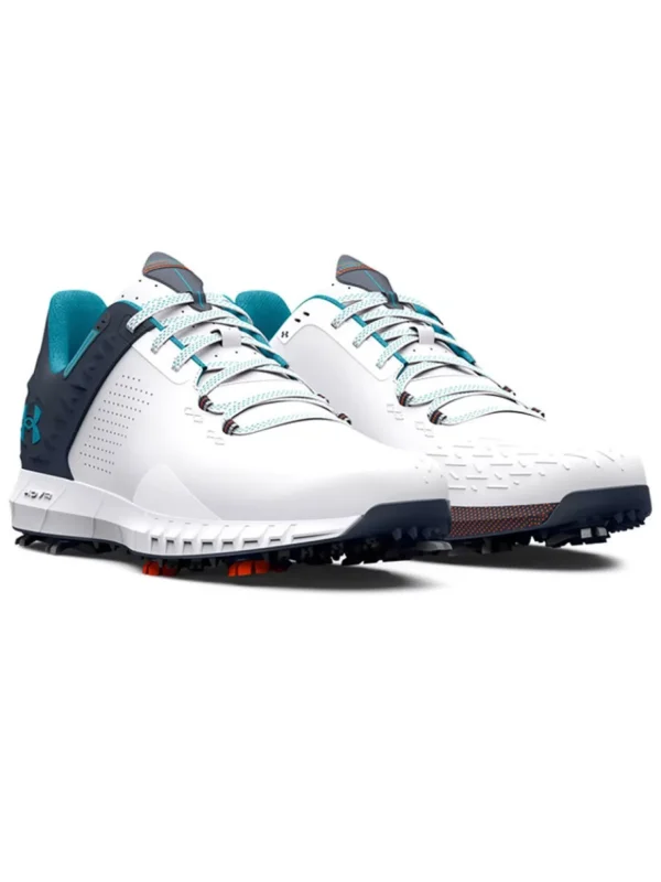 Men Under Armour Mens Golf Shoes< Hovr Drive 2 Wide (E) Golf Shoes - White/Grey/Blue Surf