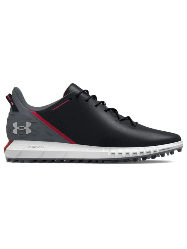 Men Under Armour Mens Golf Shoes< Hovr Drive Spikeless Wide (E) Golf Shoes - Black/Pitch Grey