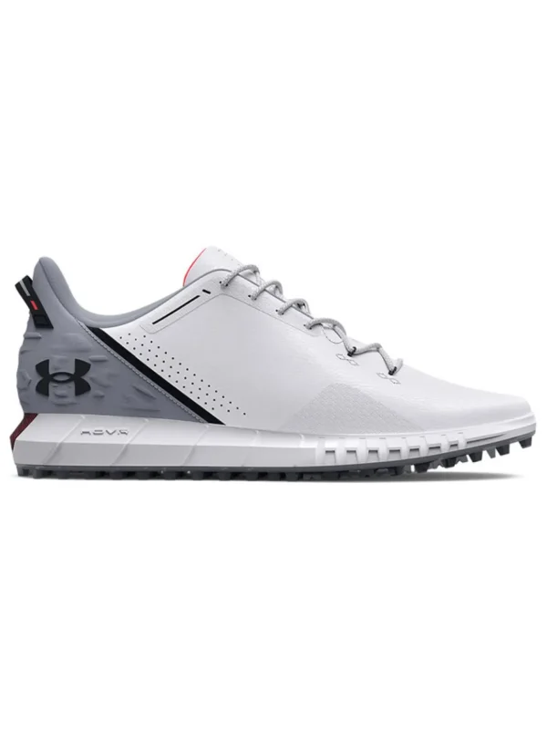 Men Under Armour Mens Golf Shoes< Hovr Drive Spikeless Wide (E) Golf Shoes - White/Mod Grey