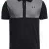 Kids Under Armour Shirts< Jr Boys Performance Colour Block Polo - Black