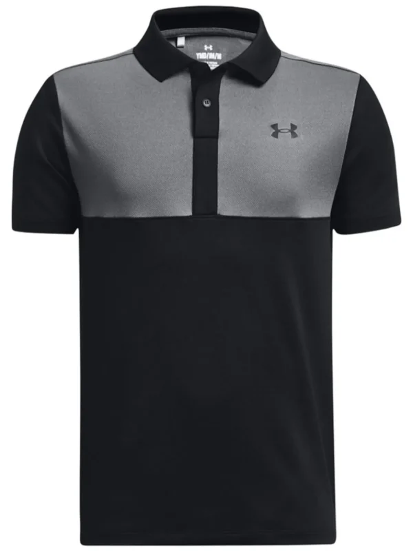 Kids Under Armour Shirts< Jr Boys Performance Colour Block Polo - Black