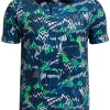 Kids Under Armour Shirts< Jr Boys Performance Print Polo - Cosmo Blue