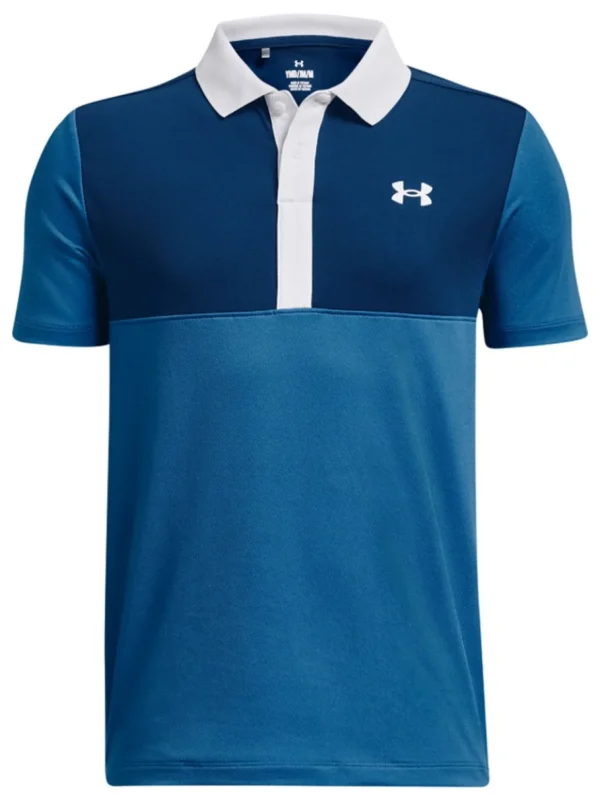 Kids Under Armour Shirts< Jr Boys Performance Colour Block Polo - Blue