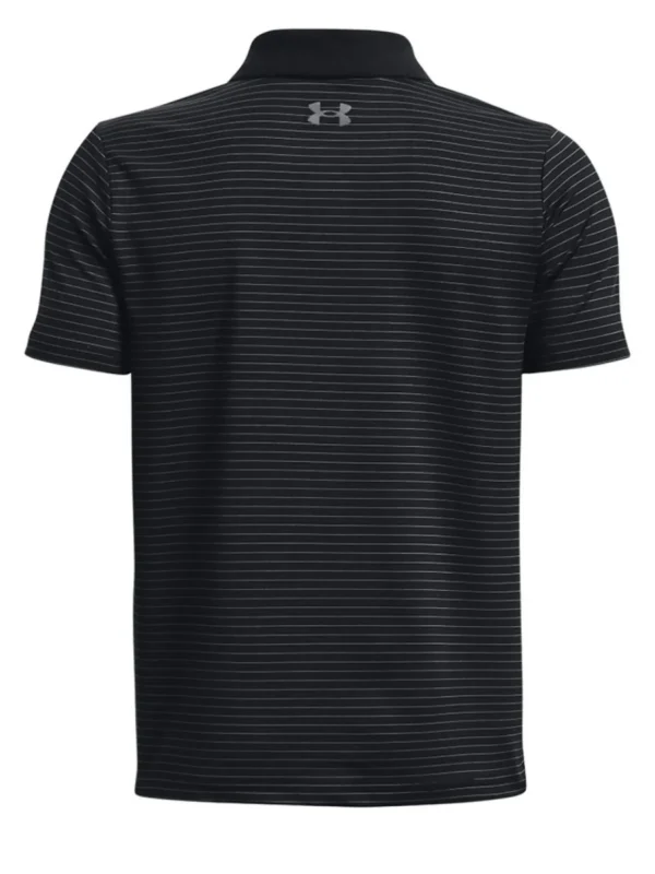 Kids Under Armour Shirts< Jr Boys Performance Stripe Polo - Black/Grey