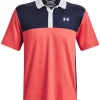 Men Under Armour Shirts< Performance 3.0 Colourblock Polo - Venom Red/Midnight Navy