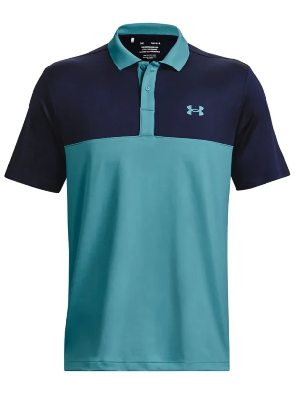 Men Under Armour Shirts< Performance 3.0 Colourblock Polo - Glacier Blue/Midnight Navy