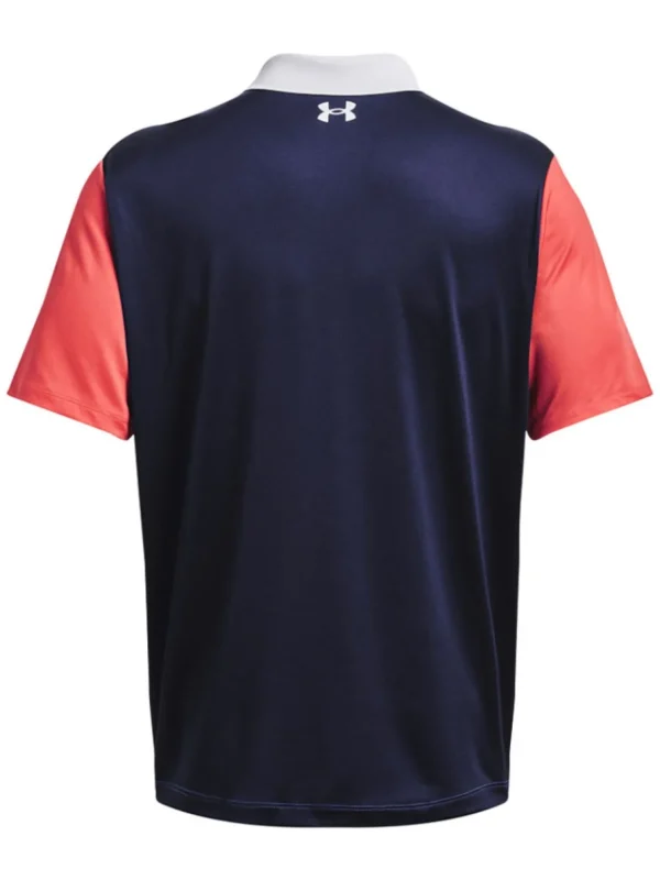 Men Under Armour Shirts< Performance 3.0 Colourblock Polo - Venom Red/Midnight Navy