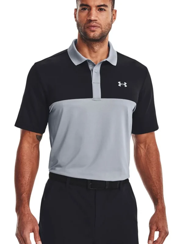 Men Under Armour Shirts< Performance 3.0 Colourblock Polo - Steel/Black