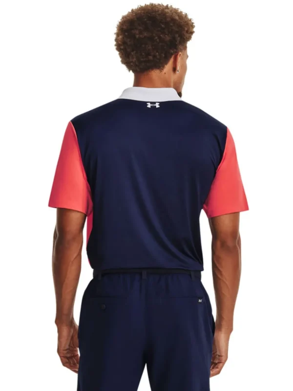 Men Under Armour Shirts< Performance 3.0 Colourblock Polo - Venom Red/Midnight Navy