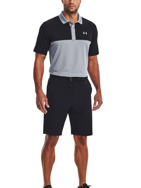 Men Under Armour Shirts< Performance 3.0 Colourblock Polo - Steel/Black