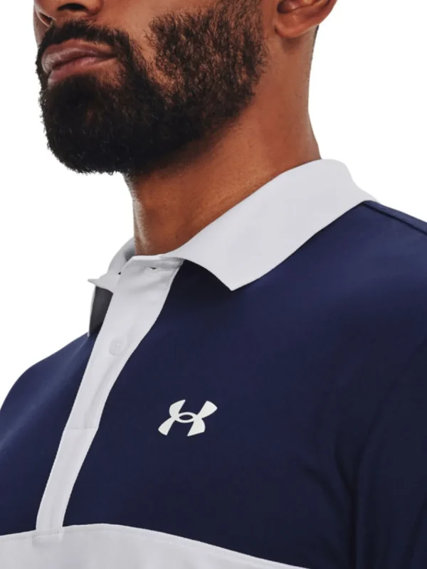 Men Under Armour Shirts< Performance 3.0 Colourblock Polo - White/Midnight Navy