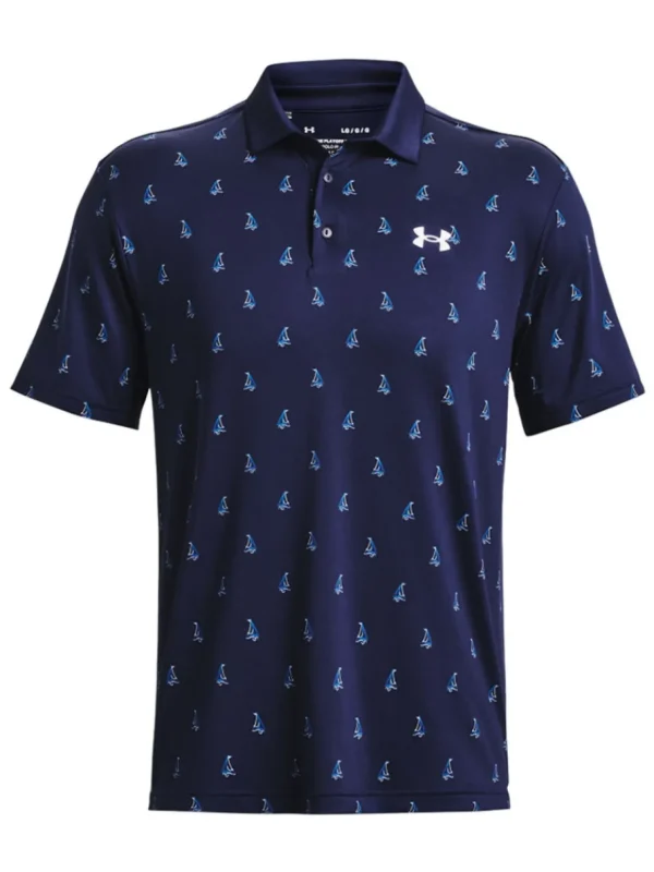 Men Under Armour Shirts< Playoff 3.0 Printed Polo - Midnight Navy/White