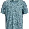 Men Under Armour Shirts< Playoff 3.0 Printed Polo - Still Water/Static Blue