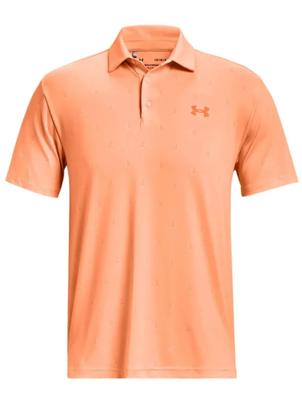 Men Under Armour Shirts< Playoff 3.0 Printed Polo - Orange Tropic/Orange Blast