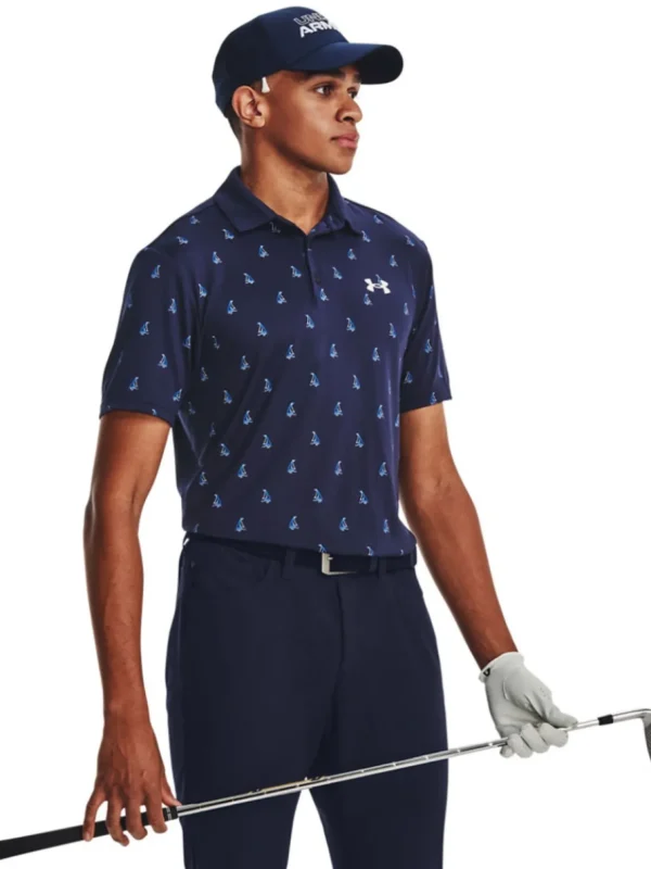 Men Under Armour Shirts< Playoff 3.0 Printed Polo - Midnight Navy/White