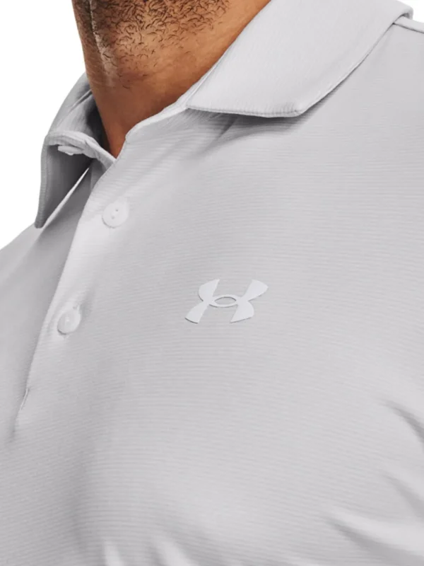 Men Under Armour Shirts< Playoff 3.0 Stripe Polo - White/Halo Grey