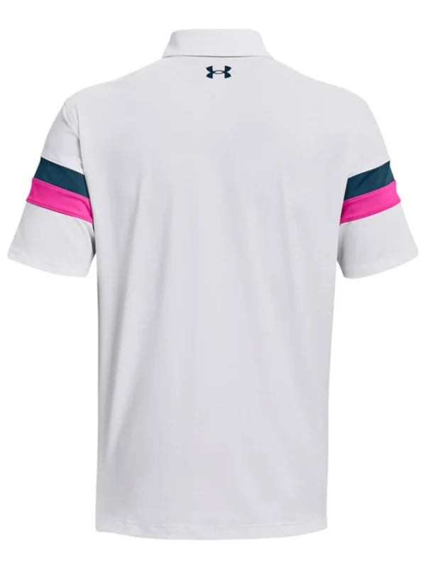 Men Under Armour Shirts< T2G Blocked Polo - White/Rebel Pink/Static