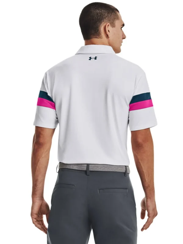 Men Under Armour Shirts< T2G Blocked Polo - White/Rebel Pink/Static