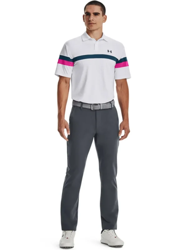 Men Under Armour Shirts< T2G Blocked Polo - White/Rebel Pink/Static