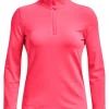 Women Under Armour Jumpers< Women'S Playoff 1/4 Zip - Pink Shock/Metallic Silver